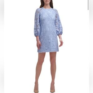 Vince Camuto Blue Lace Shift Dress